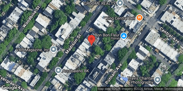 Aerial map of 1108 MADISON STREET, Brooklyn