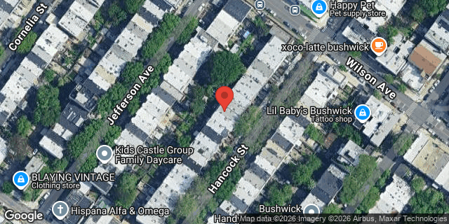 Aerial map of 1211 HANCOCK STREET, Brooklyn