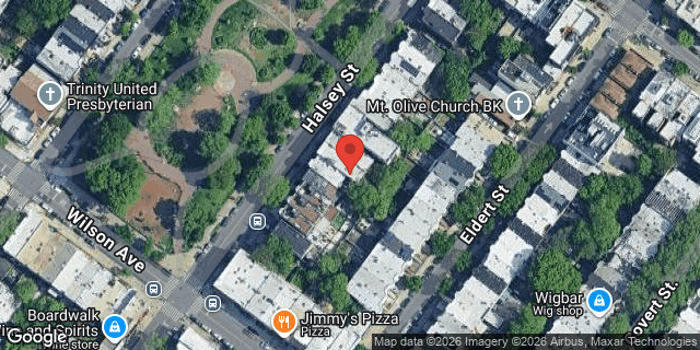 Aerial map of 1226 HALSEY STREET, Brooklyn
