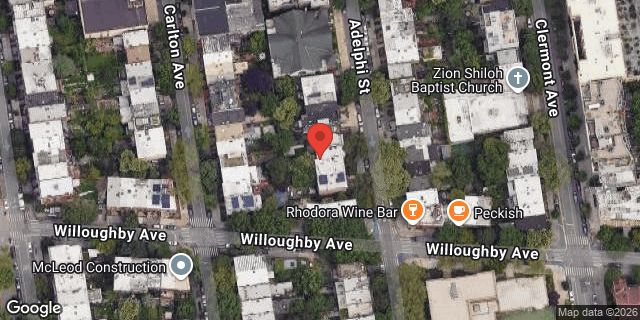 Aerial map of 190 ADELPHI STREET, Brooklyn