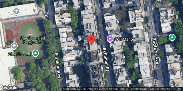 Aerial map of 206 SKILLMAN STREET, Brooklyn