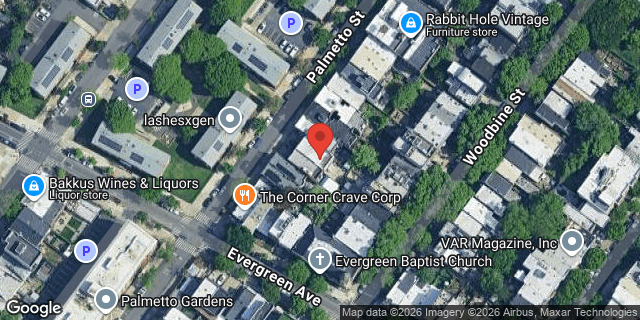 Aerial map of 106 PALMETTO STREET, Brooklyn