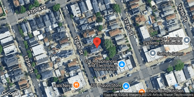 Aerial map of 97-25 126 STREET, Queens