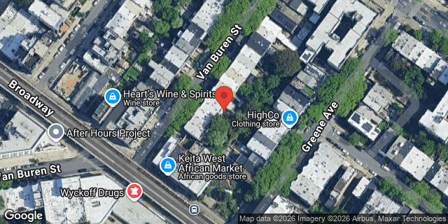 Aerial map of 592 VAN BUREN STREET, Brooklyn