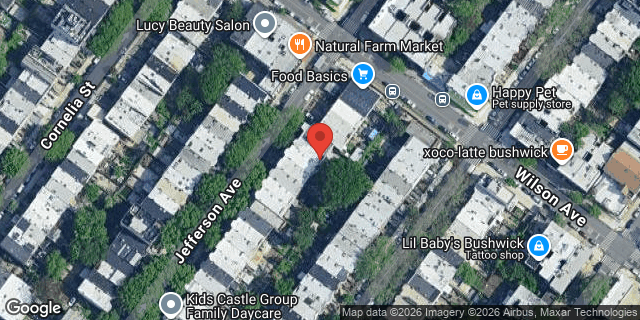 Aerial map of 1284 JEFFERSON AVENUE, Brooklyn