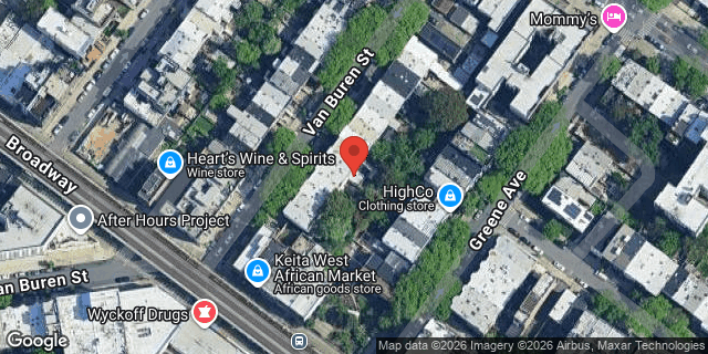 Aerial map of 594 VAN BUREN STREET, Brooklyn