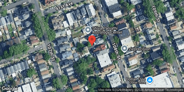 Aerial map of 91-22 108 STREET, Queens
