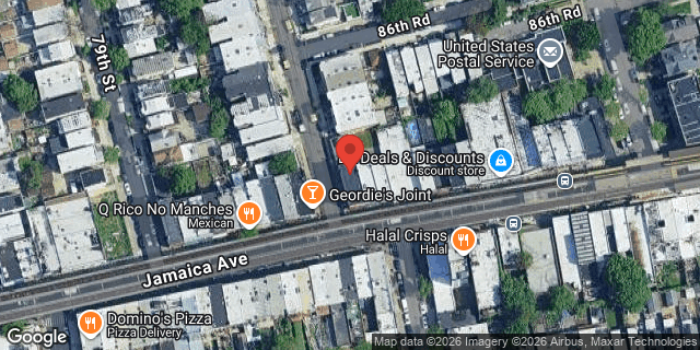 Aerial map of 80-01 JAMAICA AVENUE, Queens