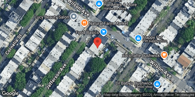 Aerial map of 1292 JEFFERSON AVENUE, Brooklyn