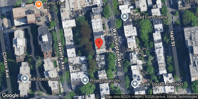 Aerial map of 204 WASHINGTON AVENUE, Brooklyn