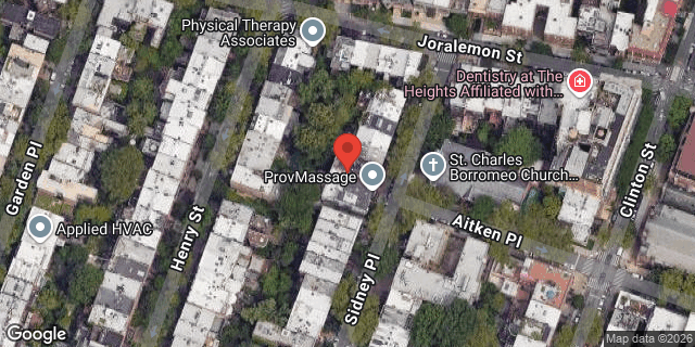 Aerial map of 18 SIDNEY PLACE, Brooklyn