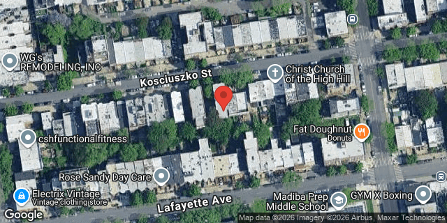Aerial map of 542 KOSCIUSZKO STREET, Brooklyn