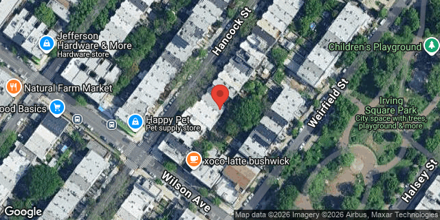 Aerial map of 1254 HANCOCK STREET, Brooklyn