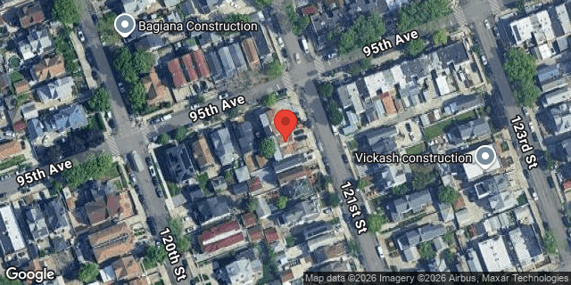 Aerial map of 95-08 121 STREET, Queens
