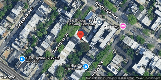 Aerial map of 612 VAN BUREN STREET, Brooklyn
