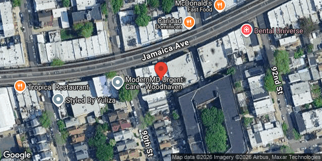 Aerial map of 90-10 JAMAICA AVENUE, Queens