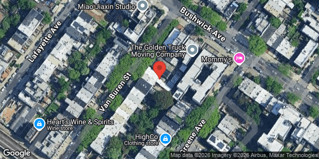 Aerial map of 614 VAN BUREN STREET, Brooklyn
