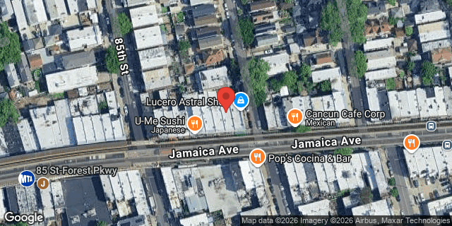 Aerial map of 85-17 JAMAICA AVENUE, Queens