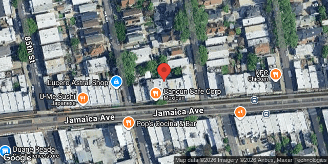 Aerial map of 86-09 JAMAICA AVENUE, Queens