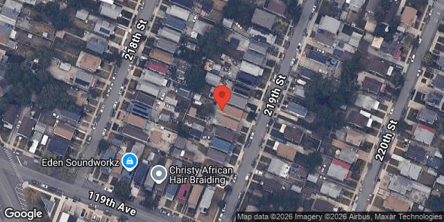 Aerial map of 118-36 219 STREET, Queens