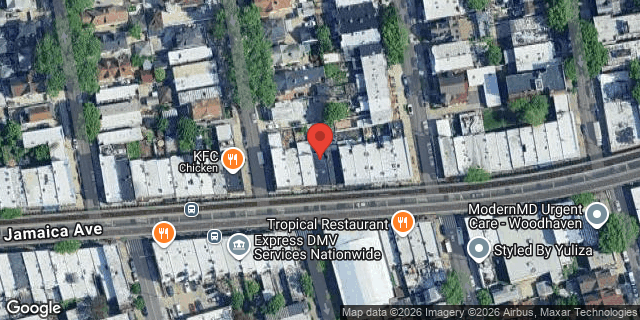 Aerial map of 88-07 JAMAICA AVENUE, Queens