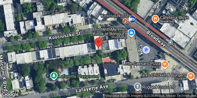 Aerial map of 606 KOSCIUSZKO STREET, Brooklyn
