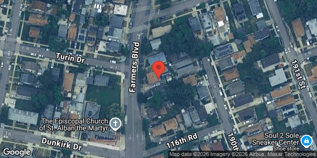 Aerial map of 116-27 FARMERS BOULEVARD, Queens