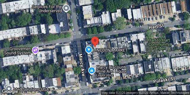 Aerial map of 629 MARCY AVENUE, Brooklyn