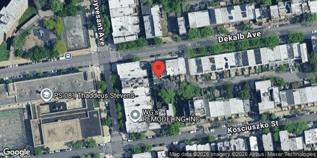 Aerial map of 1032 DEKALB AVENUE, Brooklyn