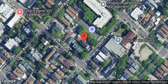 Aerial map of 145-45 106 AVENUE, Queens