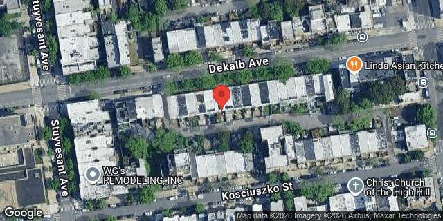 Aerial map of 1052 DEKALB AVENUE, Brooklyn