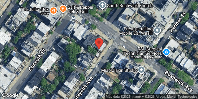 Aerial map of 876 BUSHWICK AVENUE, Brooklyn