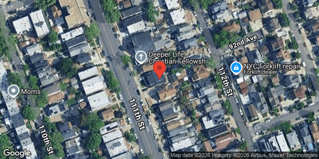 Aerial map of 91-35 111 STREET, Queens