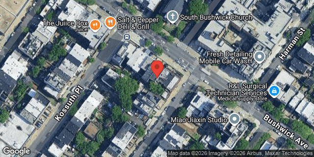 Aerial map of 872 BUSHWICK AVENUE, Brooklyn