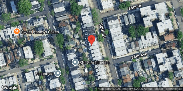 Aerial map of 85-72 80 STREET, Queens