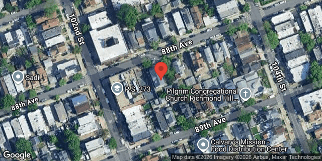 Aerial map of 102-14 88 AVENUE, Queens