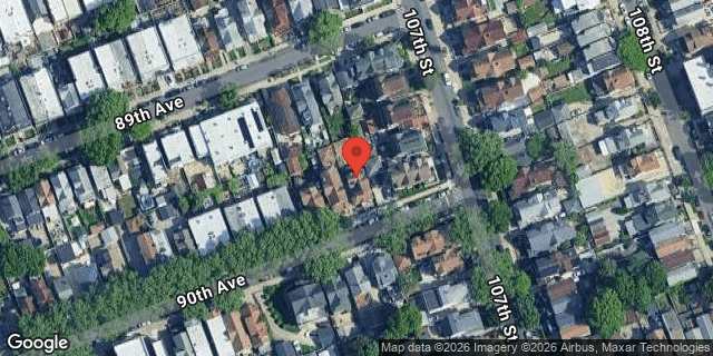 Aerial map of 104-59 90 AVENUE, Queens