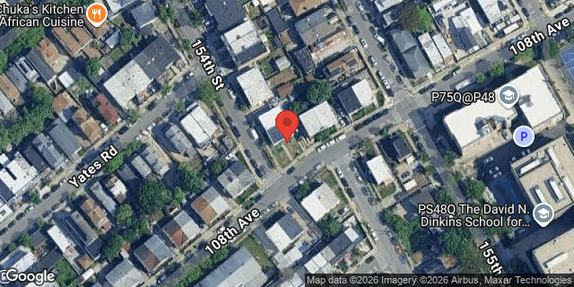 Aerial map of 107-57 154 STREET, Queens