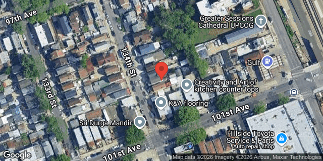 Aerial map of 97-29 134 STREET, Queens