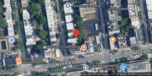 Aerial map of 129 RYERSON STREET, Brooklyn