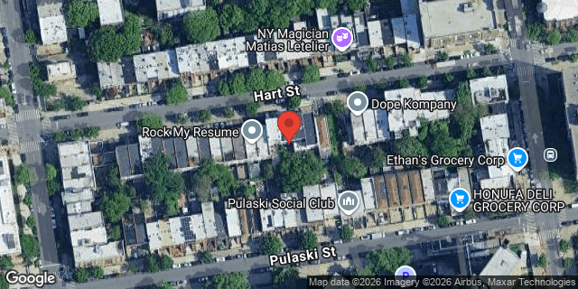 Aerial map of 318 HART STREET, Brooklyn