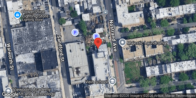 Aerial map of 180 NOSTRAND AVENUE, Brooklyn