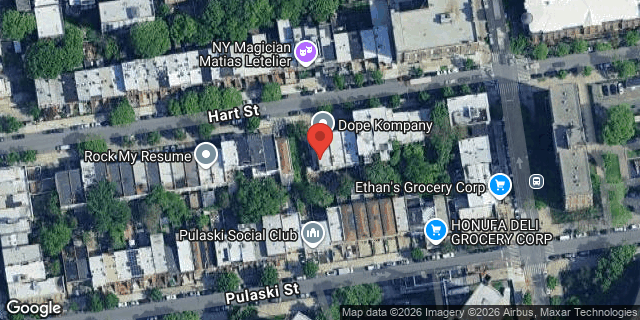 Aerial map of 328 HART STREET, Brooklyn