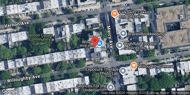 Aerial map of 598 MARCY AVENUE, Brooklyn