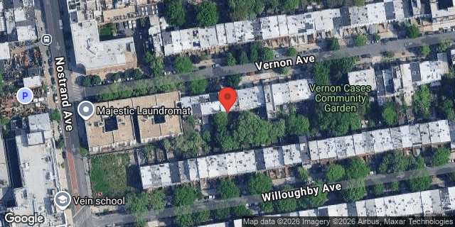 Aerial map of 20 VERNON AVENUE, Brooklyn