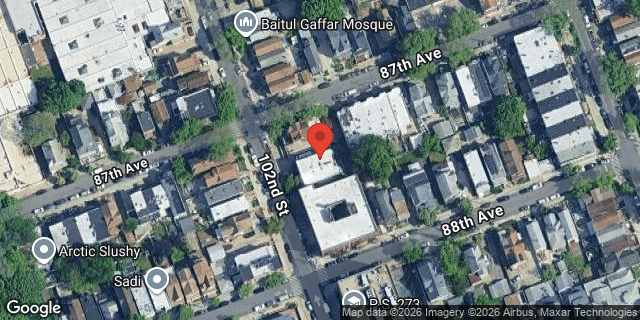 Aerial map of 87-07 102 STREET, Queens
