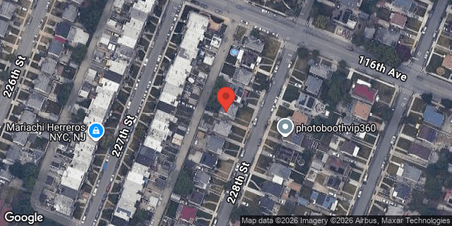 Aerial map of 116-14 228 STREET, Queens