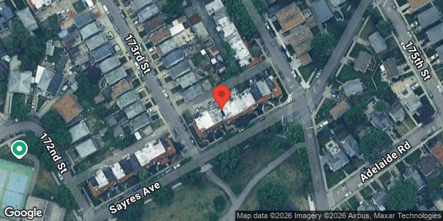 Aerial map of 173-07 SAYRES AVENUE, Queens
