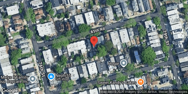 Aerial map of 76-26 85 ROAD, Queens
