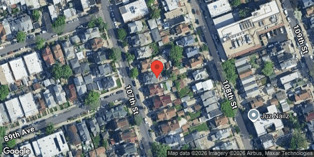Aerial map of 88-21 107 STREET, Queens